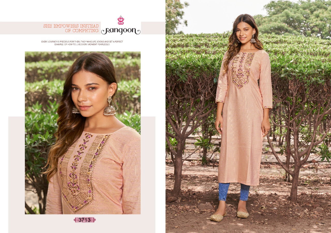Rangoon Classic 3 New Designer Party Wear Cotton Designer Kurti Collection